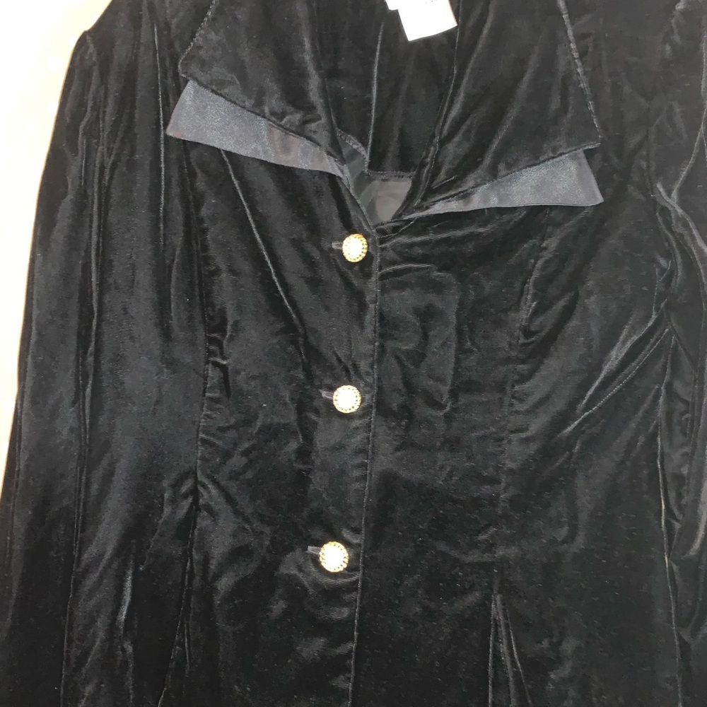 2-piece vintage black velvet suit